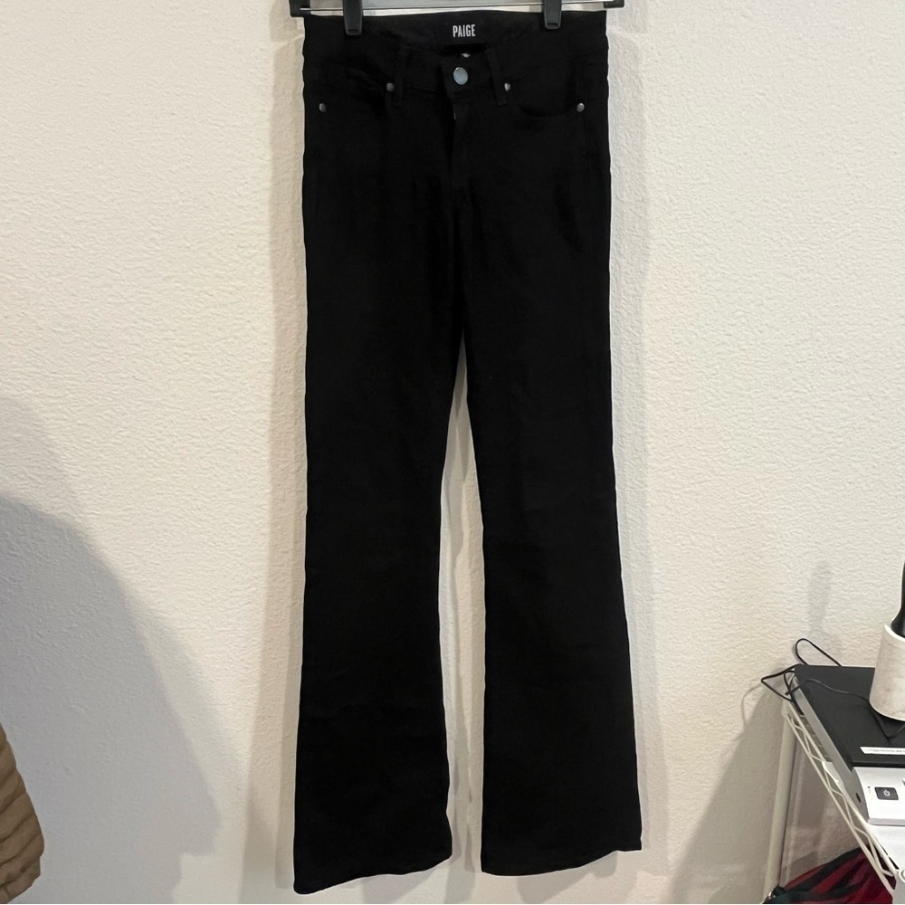 Paige denim skyline boot black shadow size 23 boot cut jeans mini flare - Picture 1 of 10